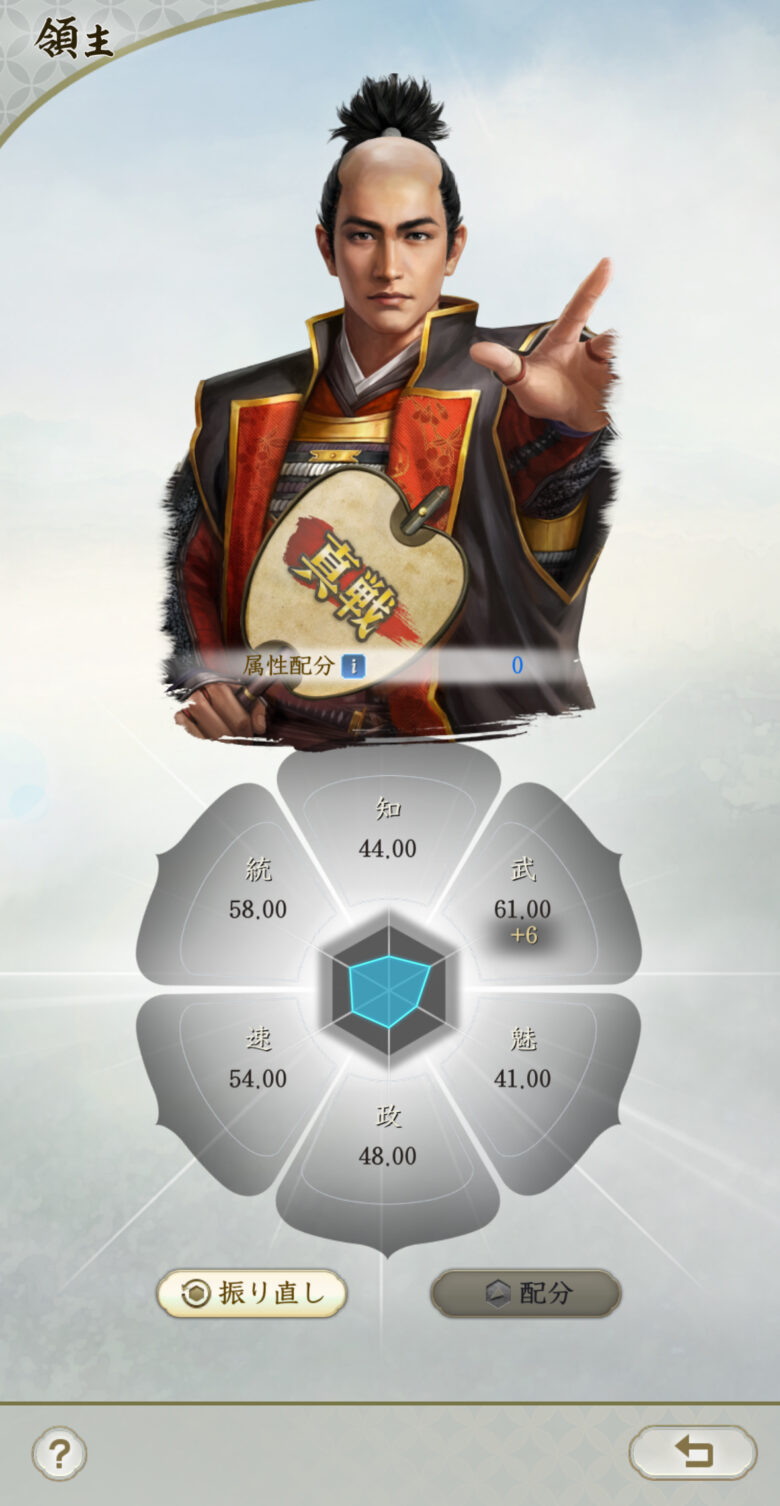 領主の配分は武力に特化する