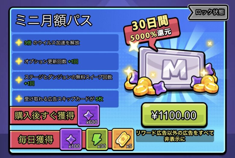 5位 ミニ月額パス